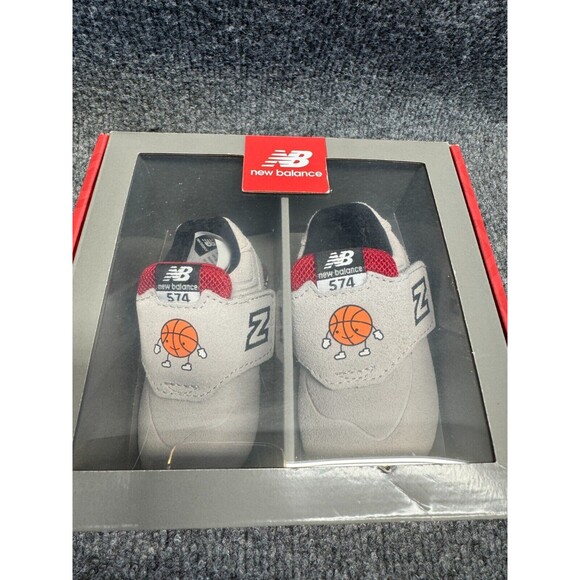 Infant Boy's New Balance 574 Crib Sneaker, Size 2 M - Grey - Picture 2 of 5